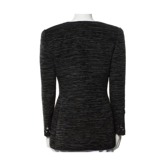 Vintage Mary Mcfadden 1980's Cut Out Button Front Blazer Evening Jacket - Picture 2 of 12